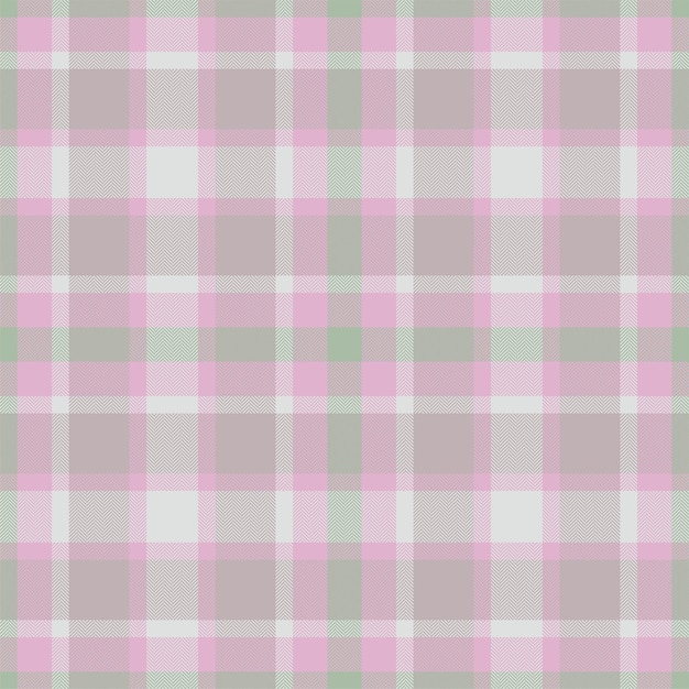 Plaid seamless pattern in pink Check fabric texture Vector textile print design