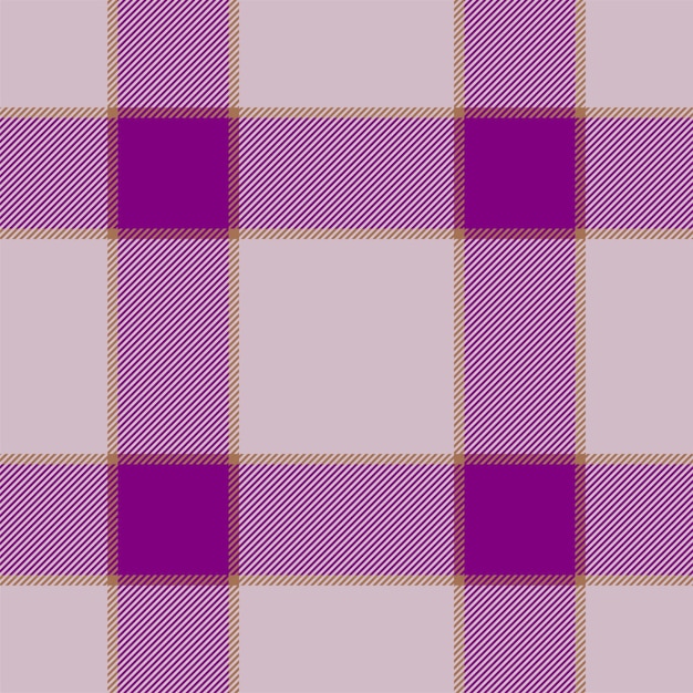 Plaid seamless pattern in pink Check fabric texture Vector textile print