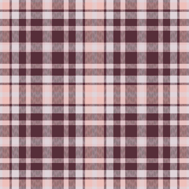 Plaid seamless pattern in pink Check fabric texture Vector textile print