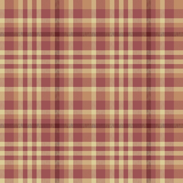 Plaid tartan check of background textile texture with a pattern vector seamless fabric in red and yellow colors