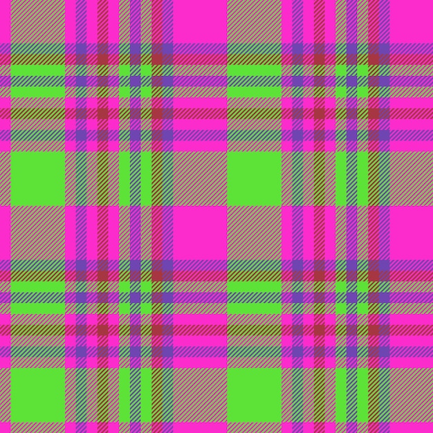 Plaid texture fabric of check pattern tartan with a textile vector background seamless