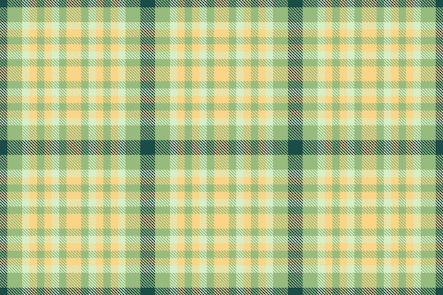 Plaid textuur naadloos van textiel patroon controleren met een vector tartan stof achtergrond in groene en amber kleuren