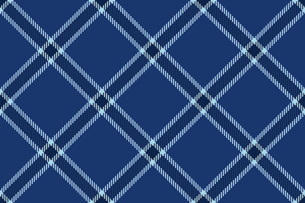 Plaid vector background of seamless texture check with a fabric tartan textile pattern in blue and dark colors