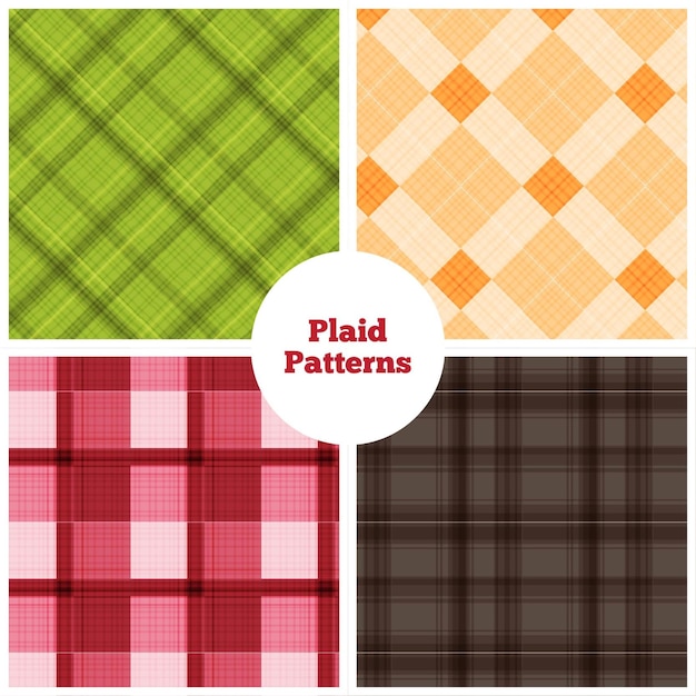 Plaid Vector Patterns