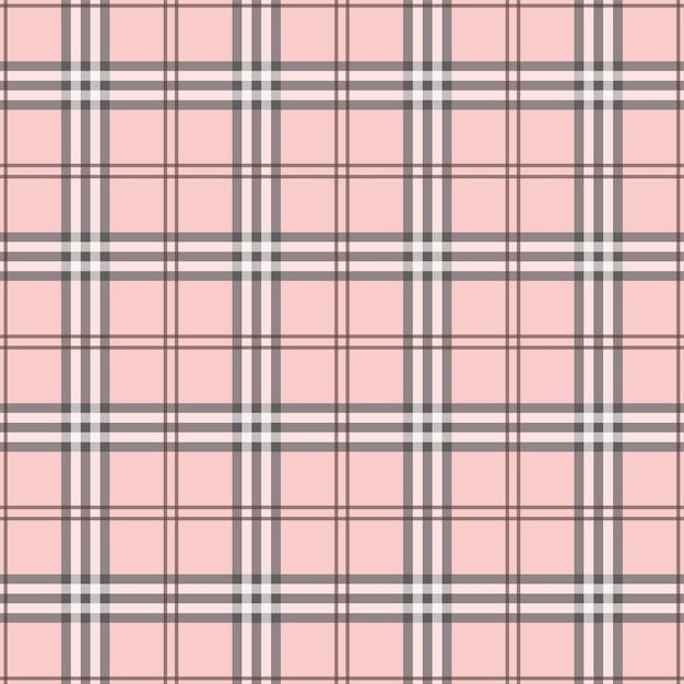 Plaid vector seamless texture Pink pattern in box Checkered backgraund