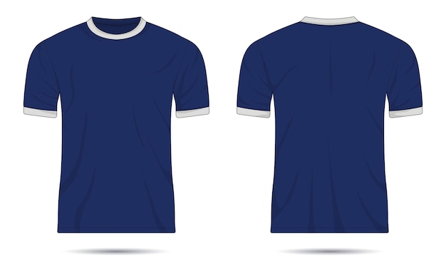 plain dark blue tshirt template front and back