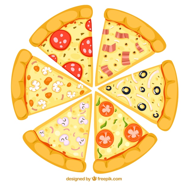 Vector plakjes pizza