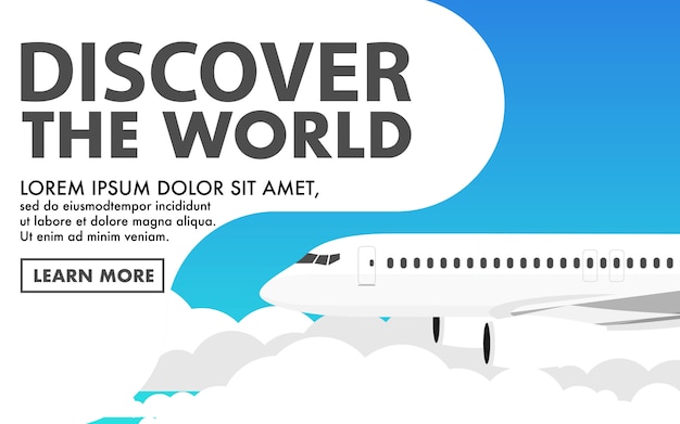 Vector plane banner template