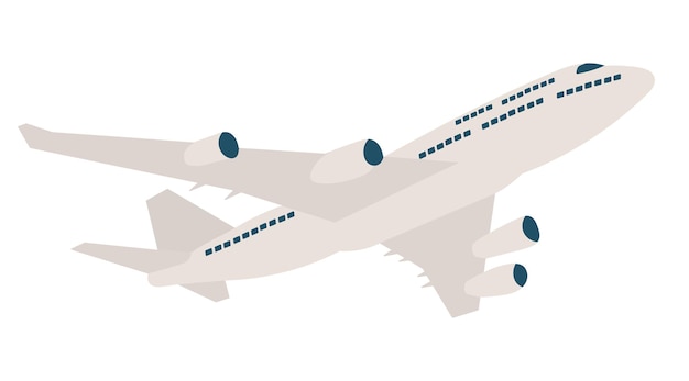 plane flies on a white background vector