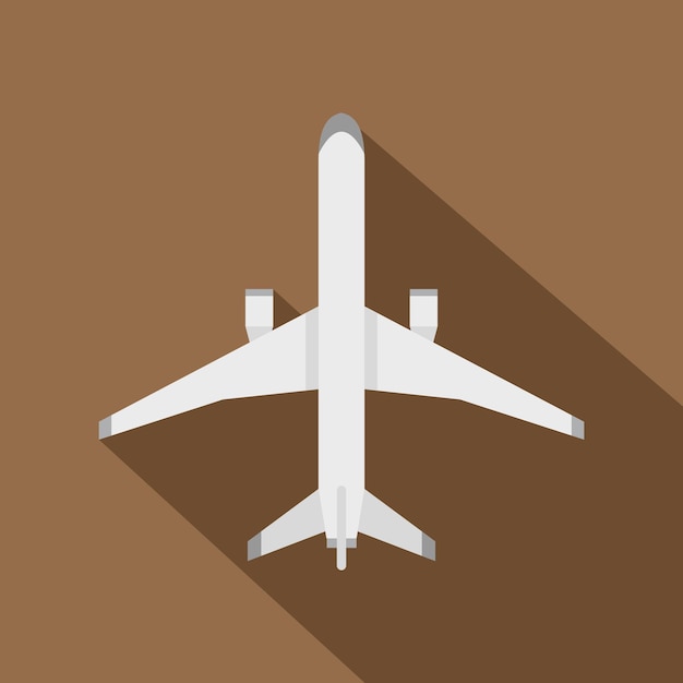 Икона плоскости Плоская иллюстрация иконы плоского вектора для веб-изоляции на кофейном фоне