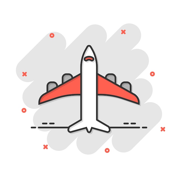 Plane icon in flat style Airplane vector illustration on white isolated background Flight airliner business concept