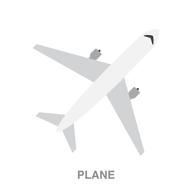 plane illustration on transparent background