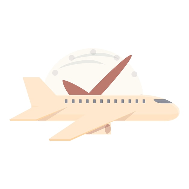 Vector plane jet lag icon cartoon vector flight sleep travel time