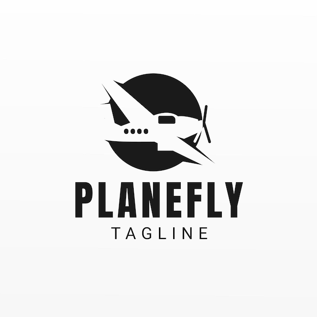 飛行機のロゴのデザインのベクトル