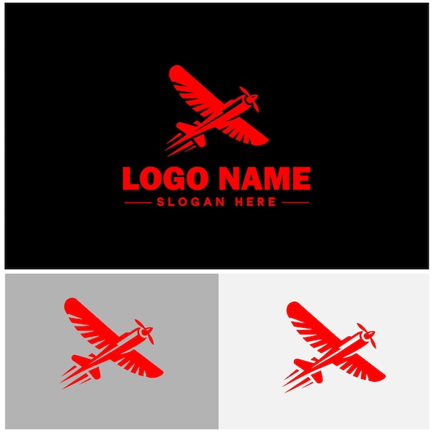 Вектор логотипа самолета для бизнес-приложений