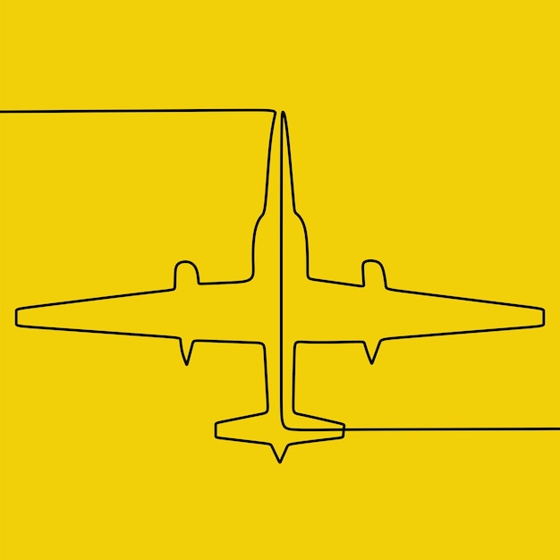 Plane in one line art