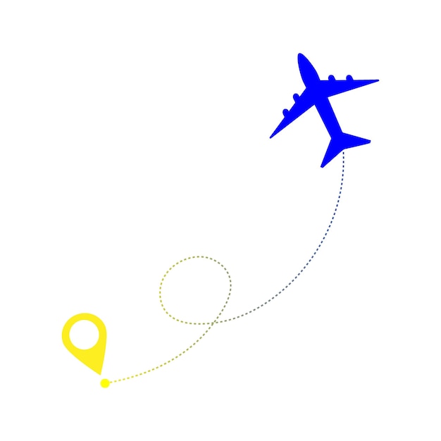 Plane path way icon. Stop the War Pray for Ukraine - simple vector