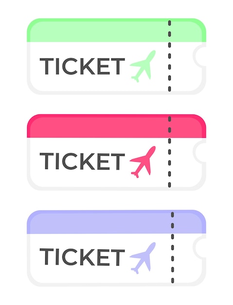 Plane tickets vector illustration