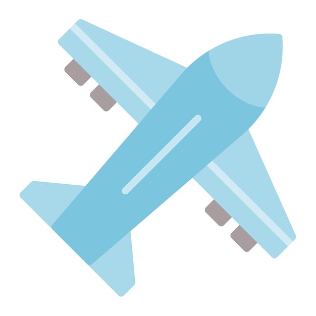 Vector plane vector illustration style