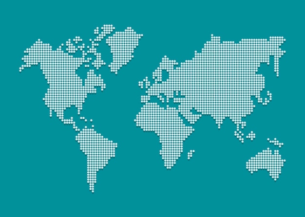 Planeet aarde groen silhouet