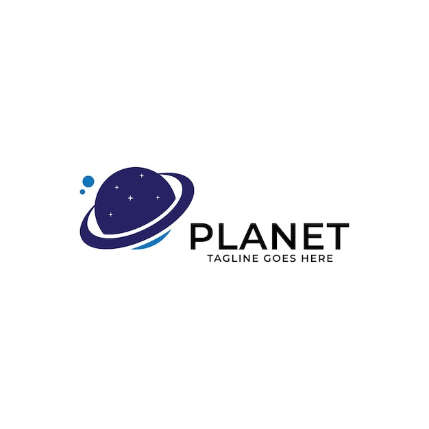 Planeet logo ontwerpsjabloon concept