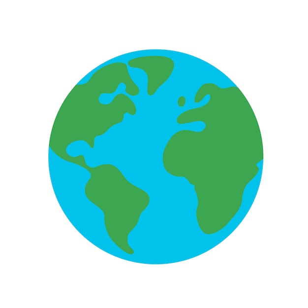 Planeet wereldbol platte ontwerp pictogram voor web en mobiel, banner, infographics.