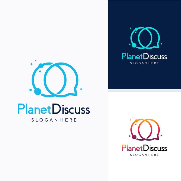 Planet Consult-logo ontwerpt vector, Consulting Place-logosjabloon, Planet-logosjabloon