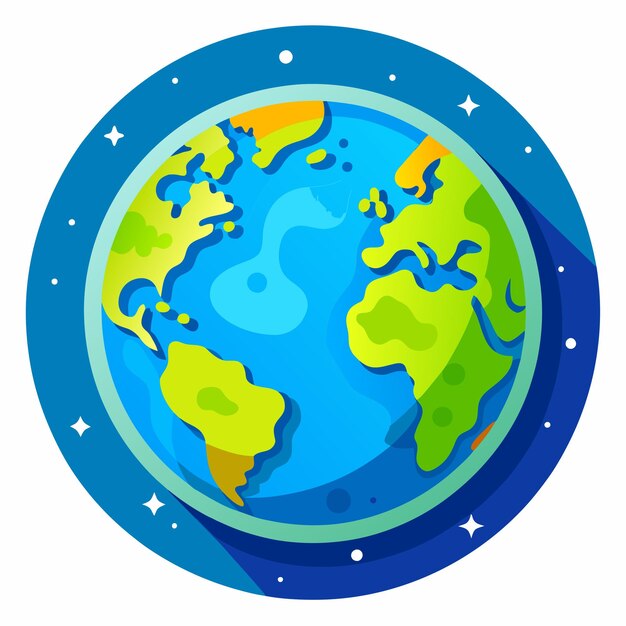 Planet earth or earth map or world map vector illustration