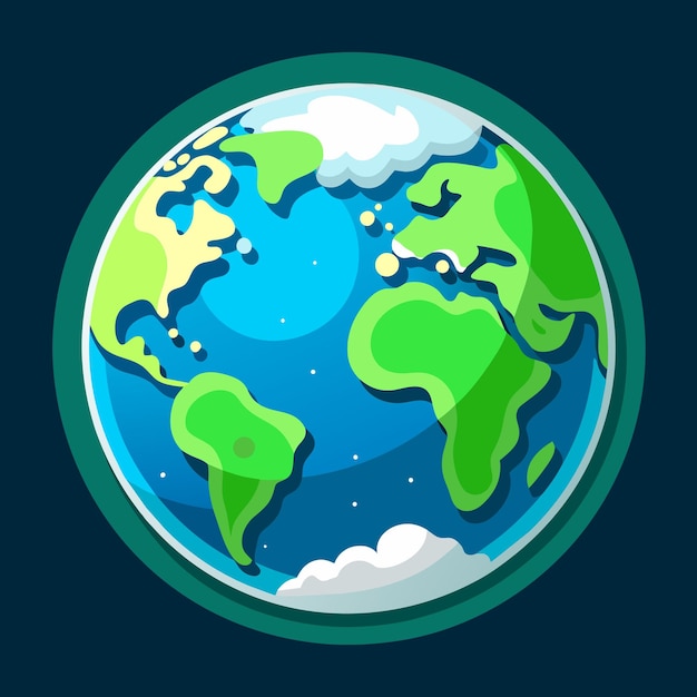 Planet earth or earth map or world map vector illustration