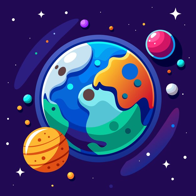 Planet earth or earth map or world map vector illustration