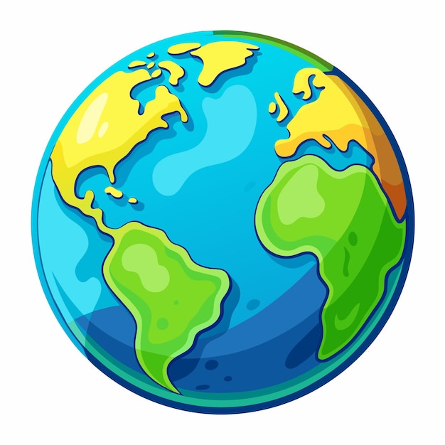 Pianeta terra o mappa terrestre o mappa del mondo illustrazione vettoriale