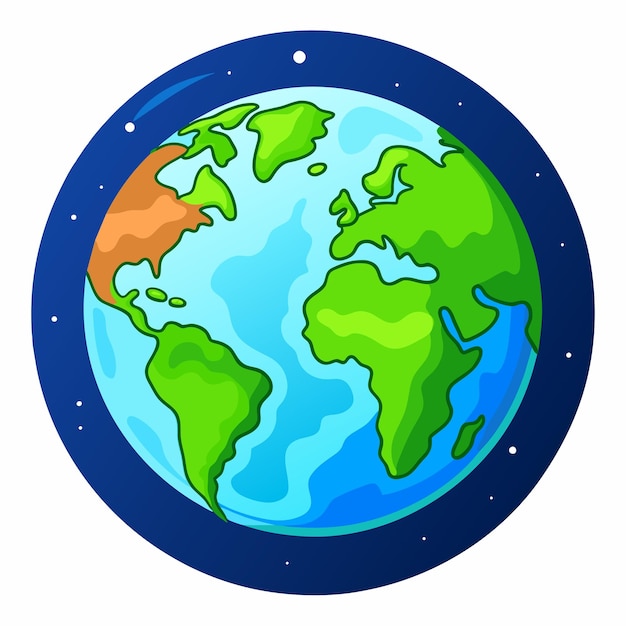 Pianeta terra o mappa terrestre o mappa del mondo illustrazione vettoriale