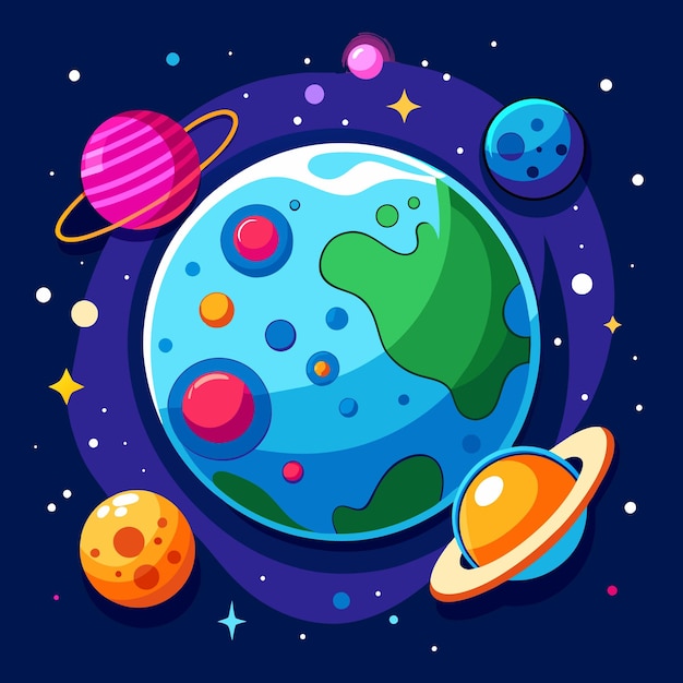 Planet earth or earth map or world map vector illustration