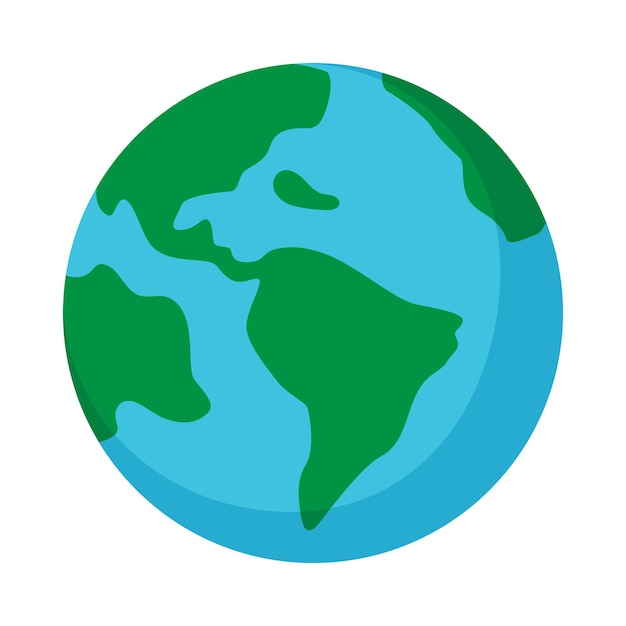 planet earth icon earth day flat symbol