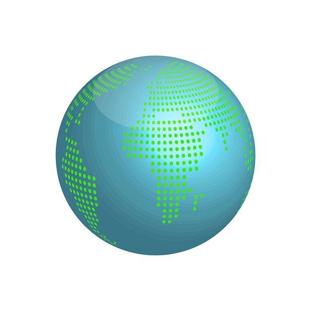 Вектор Планета земля карта мира концепция географии коммуникационные технологии векторная иллюстрация стоковое изображение e