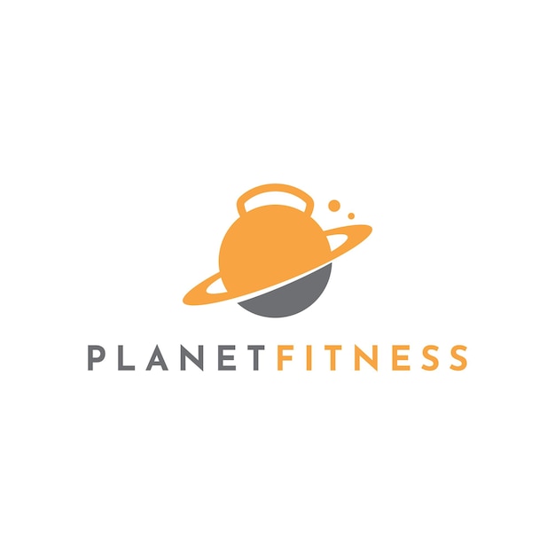 Planet fitness logo design vector template