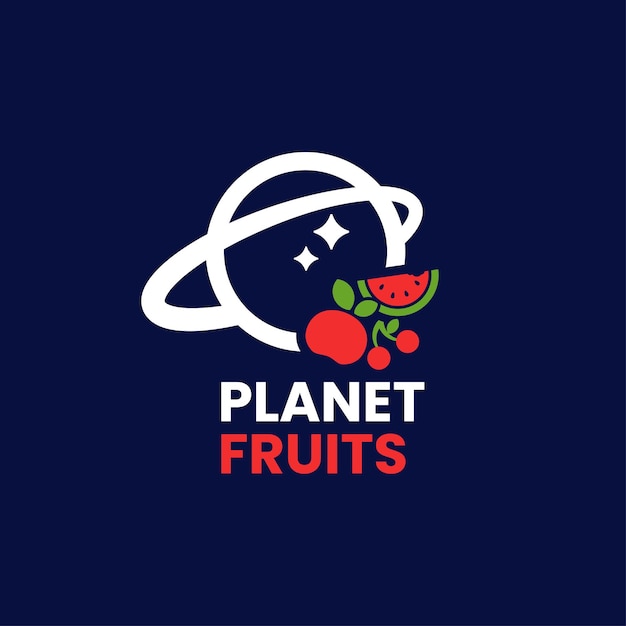 Vettore logo dei frutti del pianeta