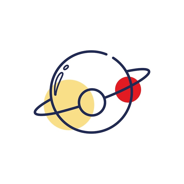 벡터 그래픽 및 웹 디자인을 위한 행성 아이콘