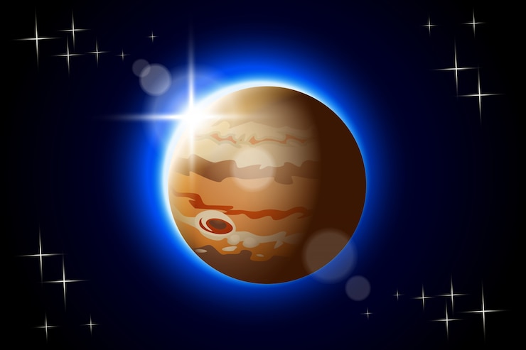 Vector planet jupiter