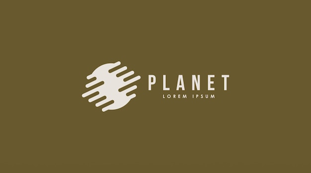 Vector planet logo design concept template vector