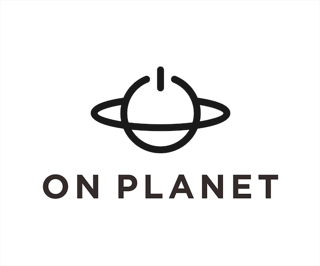 on planet logo design vector illustration