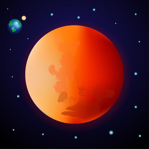 Vector planet mars