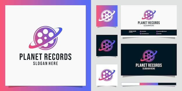 Концепция логотипа planet records