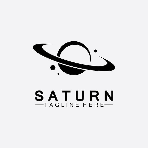 Vector planet saturn logo vector illustration design. planet logo template. space logo vector