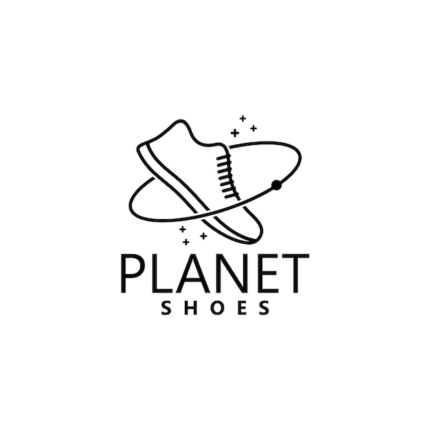 Planet shoes logo template design