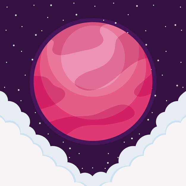 Planet space universe icon