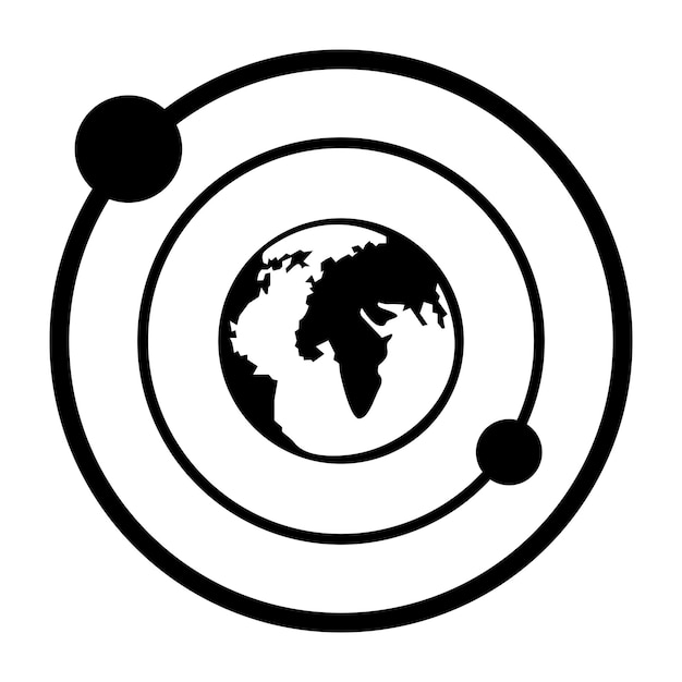 Modello di progettazione dell'illustrazione vettoriale del logo dell'icona del simbolo del pianeta