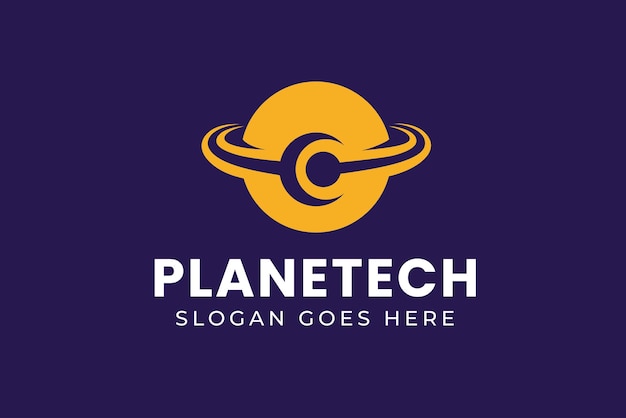 Planet Technology Company Logo Design