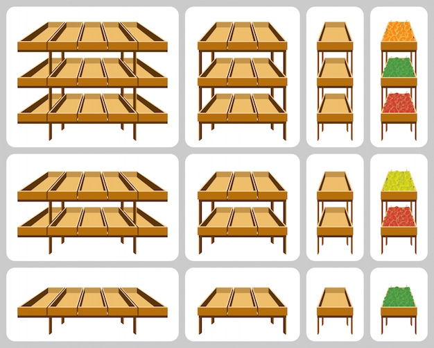 Vector planken voor winkels.