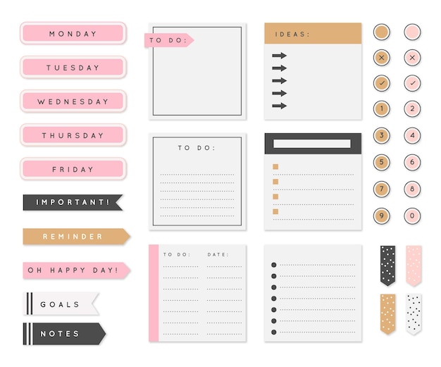 Planner scrapbook set